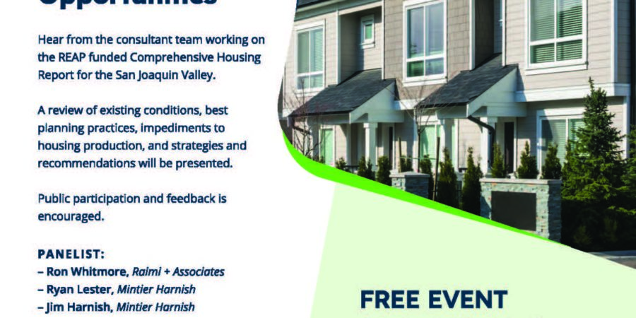 San Joaquin Valley REAP Workshop Series – Housing in the San Joaquin Valley