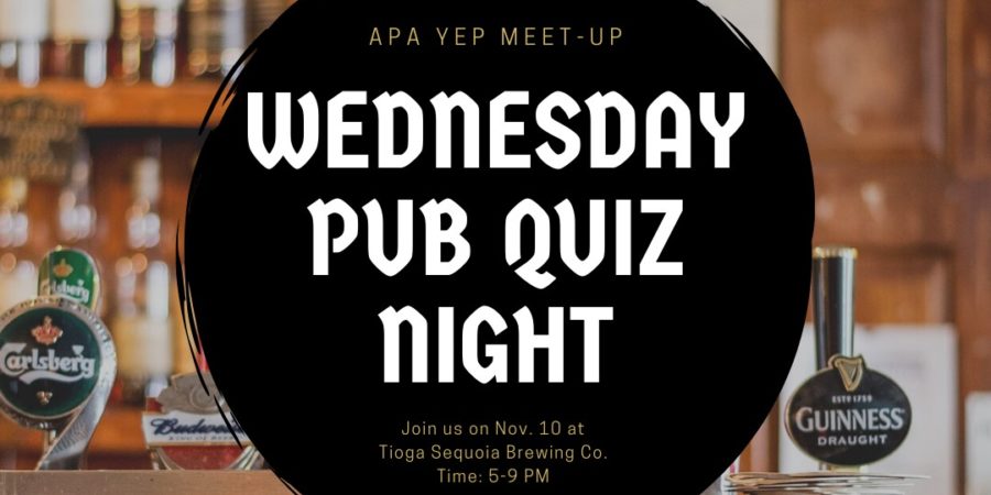 YEP Meet-Up @ the Wednesday Pub Quiz Night