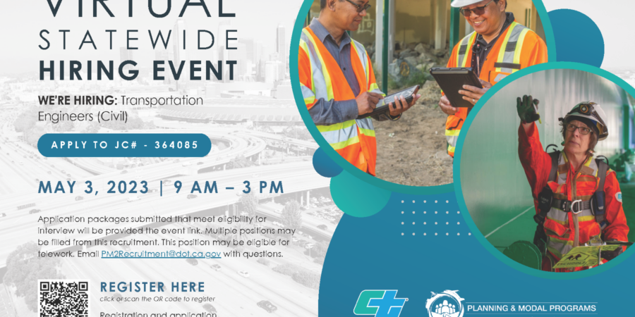 Caltrans Transportation Engineer (Civil) Virtual Hiring Event