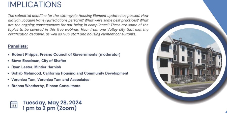 6th Cycle Housing Element webinar flyer